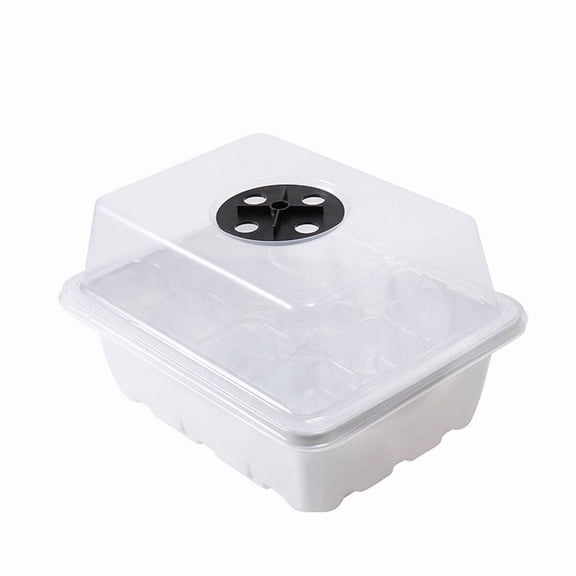 12-well Plastic Seedling Pot Succulent Sowing Seedling Box Insulated Seedling Tray