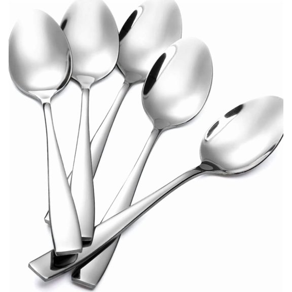 12 with Piece Stainless Steel Teaspoon and Silver