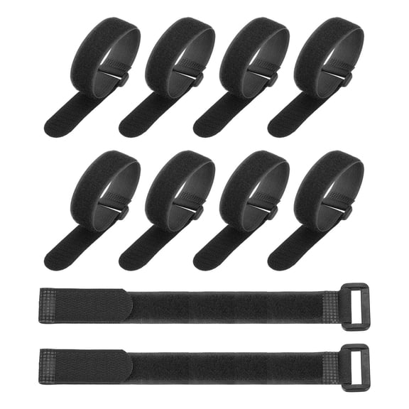Uxcell Reusable Cable Tie Adjustable Hook and Loop Straps Cord Management Wire Wrap Cord Ties Organizer for Home 12 x 0.98 Inch Black