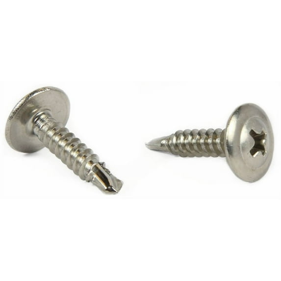 #12 x 1 1/2" Self-Drilling Screws / Phillips / Modified Truss Head / 18-8 Stainless Steel - 300 Piece Carton