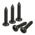 thumbnail image 1 of #12 x 1-1/4" Phillips Pan Head Self-tapping Screw, 50pack 304 Stainless Steel Round Head Wood Screw (Black), 1 of 6