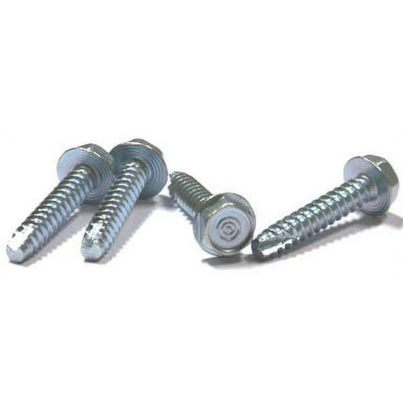 #12 x 1/2" Type 25 Thread Cutting Screws / Unslotted / Hex Washer Head / Steel / Zinc - 5000 Piece Carton