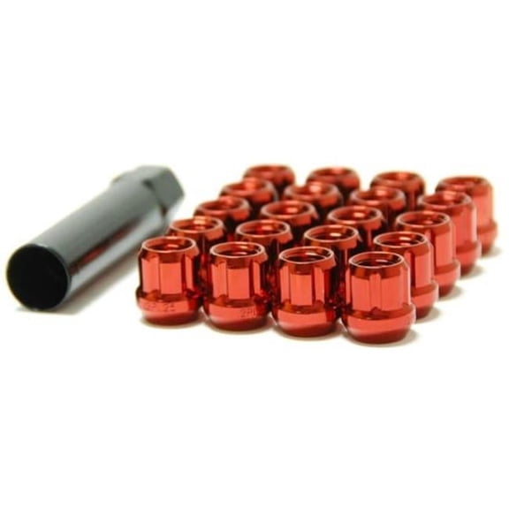 12 x 1.25 in. Muteki Open End Lug Nuts, Red