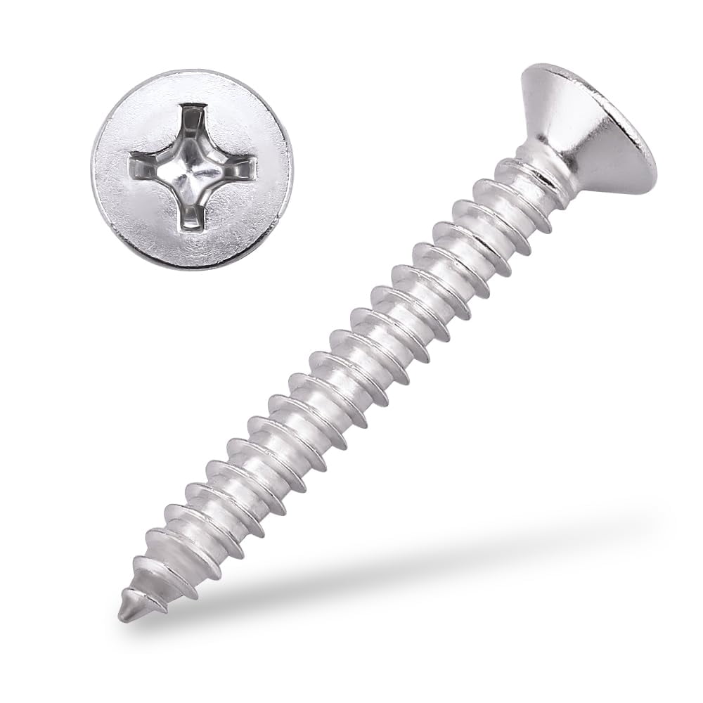 3/8\" X 1-1/2\" Hex Head Wood Screws - 50 Pack - For Woodworking...