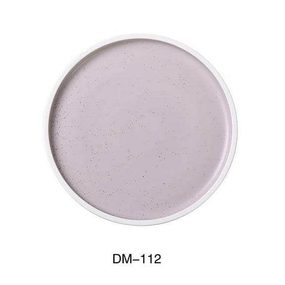 12 x 1 in. Denmark Porcelain Round Plate Upright Rim, Matte Glaze - Pack of 12