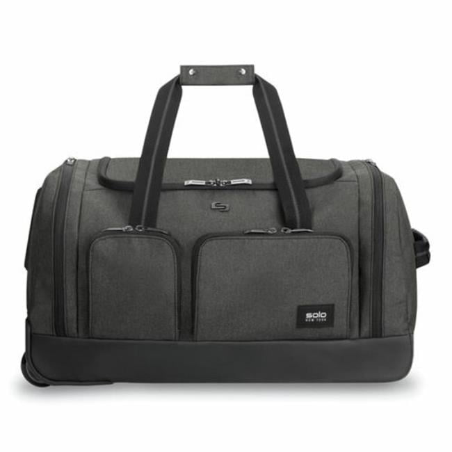 12 x 10.5 x 10.5 in. Leroy Rolling Duffel Bag - Polyester, Gray