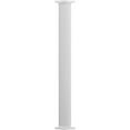 thumbnail image 1 of 12" x 10' Endura-Aluminum Column, Round Shaft (For Post Wrap Installation), Non-Tapered, Fluted, Textured White Finish w/ Capital & Base, 1 of 21