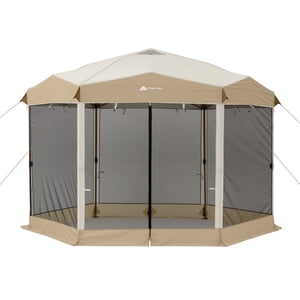 Dosel iluminado hexagonal de glamping de 12 pies x 10 pies Ozark Trail