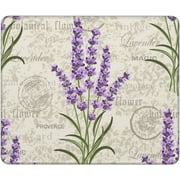 12" x 10" Lavender Mouse Pad Beautiful Flower Mousepad for Women Girls, Washable Non-Slip Rubber Rectangle Desk Mat with Stitched Edge for Laptop Computer Wireless Mouse Desk