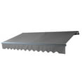 thumbnail image 1 of 12 x 10 ft. Motorized Black Frame Retractable Home Patio Canopy Awning, Grey, 1 of 1