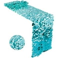thumbnail image 1 of 12 x 108 Inch Blue Sequin Table Runner,Glitter Table Runner,1 Pcs Rectangle Metallic Fabric Table Cloth,for Birthday Weddings Christmas Party Decorations & Baby Shower By Scheam, 1 of 7