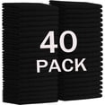 thumbnail image 1 of 12" x 12" Black Microfiber Cleaning Cloth,50Pack Multi-Purpose Reusable Cleaning Cloth Wipes Rags,Lint Free,Scratch & Streak-Free Cloth Black Microfiber Towels for Car House Wash, 1 of 5
