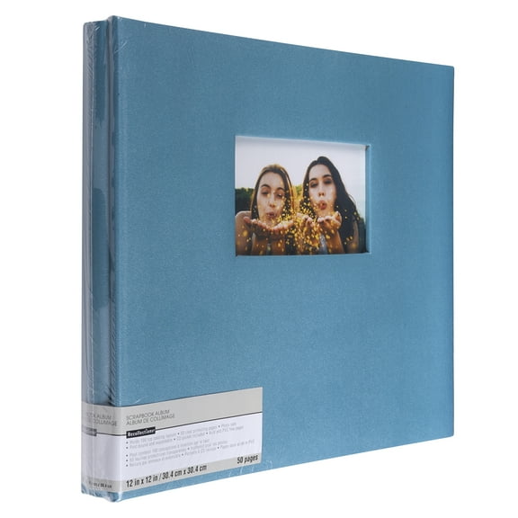 12" x 12" Blue Mega Scrapbook by Recollections - 50 Page DIY Photo Album for Weddings - Birthdays - Anniversaries - and Family - Bulk 6 Pack