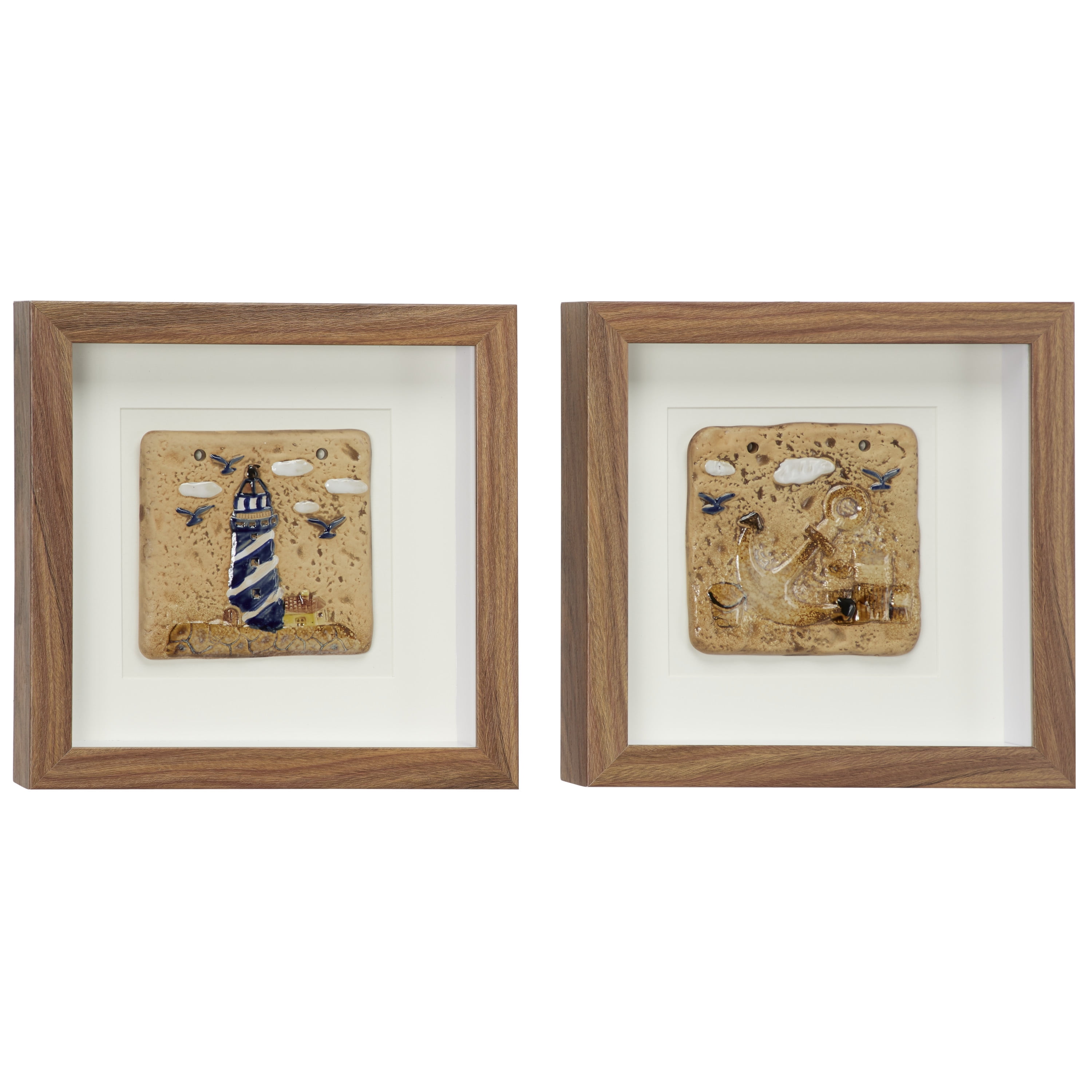 12" x 12" Brown Shadow Boxes, by DecMode 2 Count