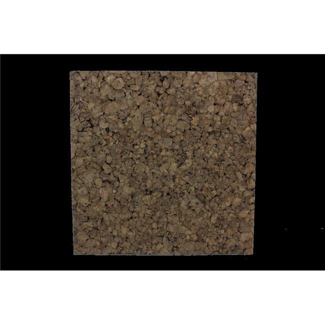 Dark Brown 12" x 12" Cork Bulletin Board Tiles, 4-Pack