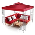 thumbnail image 1 of Gazebo Cover Replacement Canopy Top 12x12 Ft (3.6m x 3.6m) - Double Tier Top Canopy Cover Replacement with UV30+, Dirt, Water Resistant for Outdoor, Sunshade, Garden, Patio, Pavilion (Red), 1 of 7