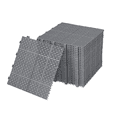 thumbnail image 1 of 12 x 12" Interlocking Deck Tiles, Plastic Waterproof Patio Deck Tiles  Anti-slip, for Bathroom Shower Balcony Porch Strong Weight Capacity, Pebble Stone Pattern Pack of 12, 1 of 8