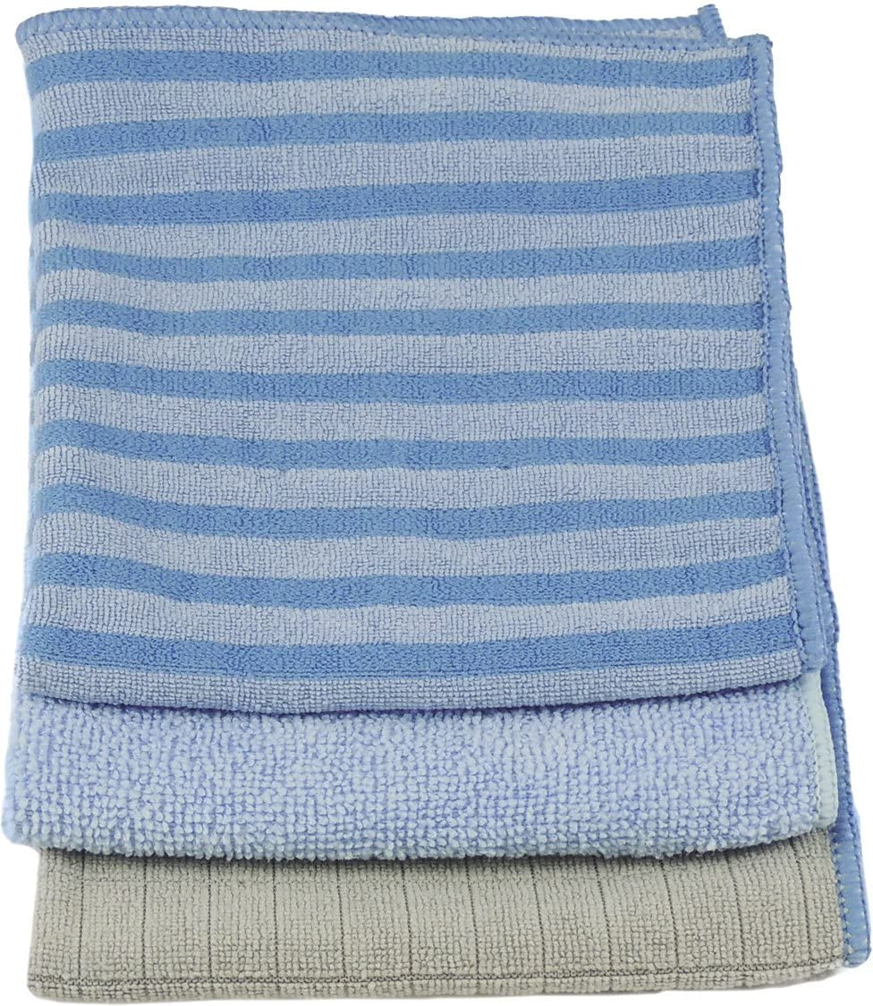 12” x 12” Microfiber Cloth Variety Set, 3 Pack, All-Purpose Cleaning ...