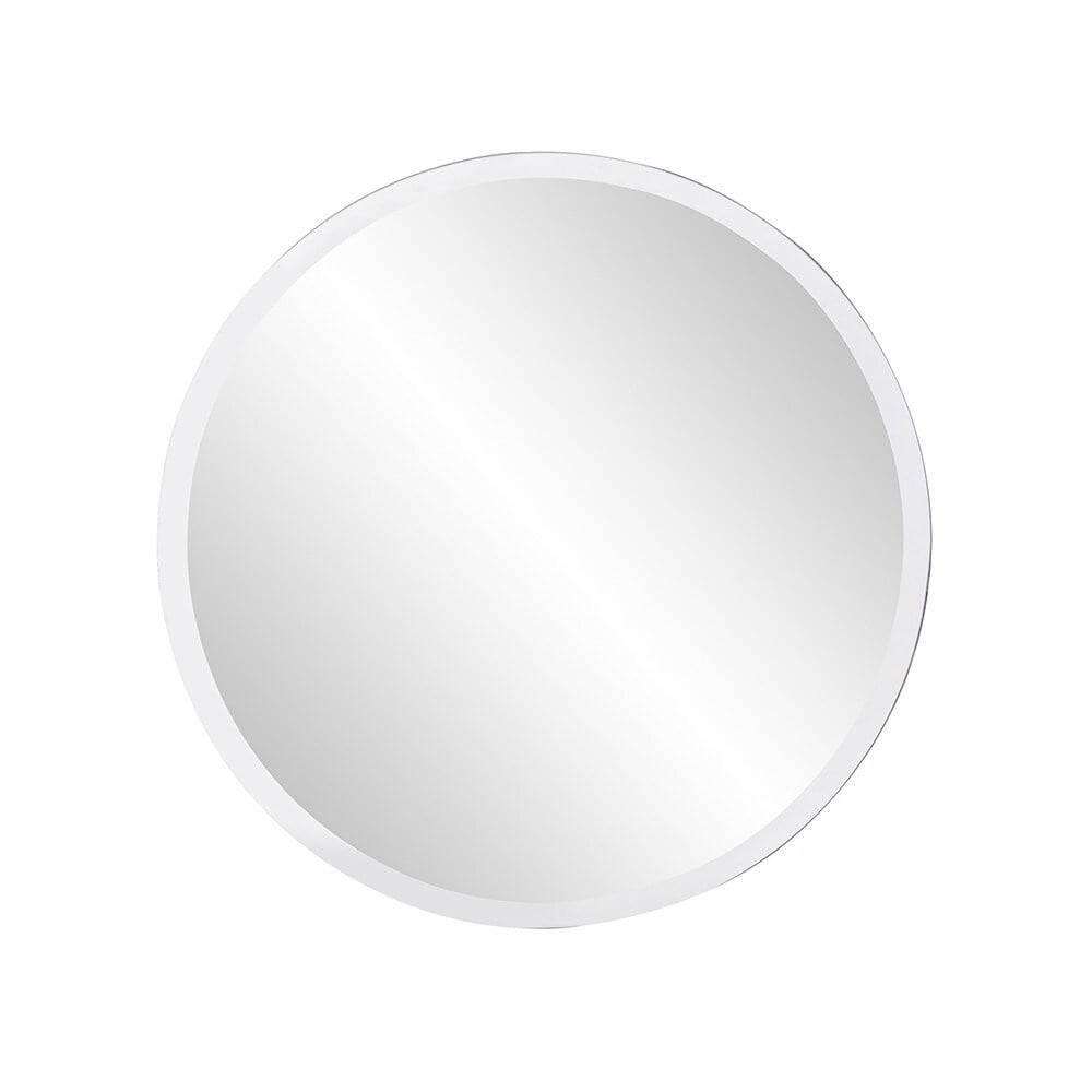 Elegant 12" Round Frameless Beveled Wall Mirror