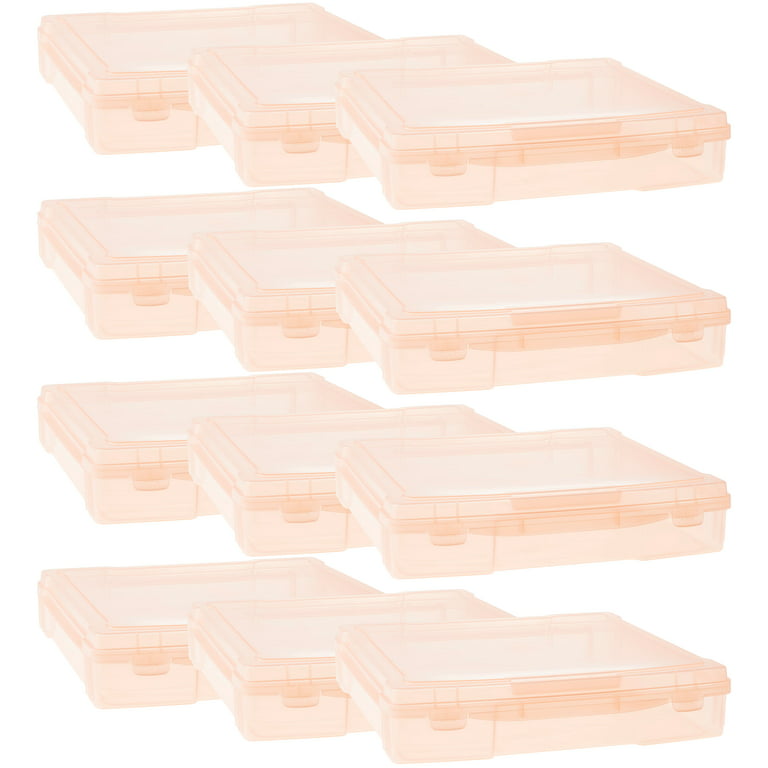 12” x 12” Plastic Scrapbook Storage Case by Simply Tidy- Portable Case for  Documents, Papers, Sewing, Crafts - Bulk 12 Pack 