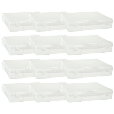 12” x 12” Plastic Scrapbook Storage Case by Simply Tidy - Portable Case for Documents - Papers - Sewing - Crafts - Clear - Bulk 12 Pack