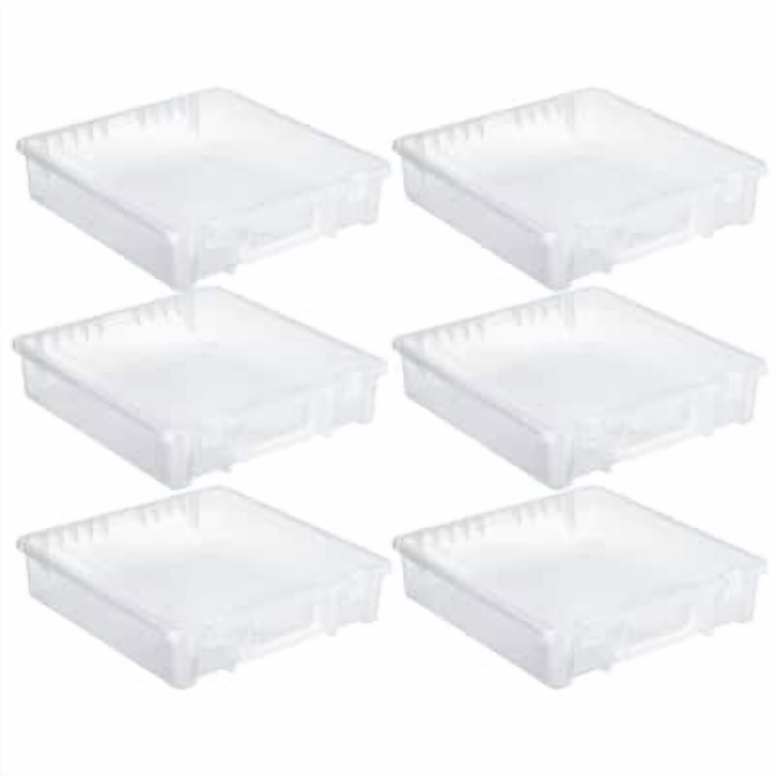 12” x 12” Plastic Scrapbook Storage Case by Simply Tidy - Portable Case for Documents - Papers - Sewing - Crafts - Clear - Bulk 6 Pack