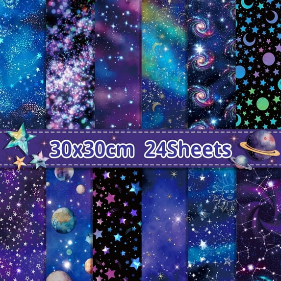 12'' x 12'' Scrapbook Paper, 24 Sheets Double Sided Printing Decorative Craft Paper Decoupage For DIY Background Card Making Photo Album Junk Journal Scrapbooking Supplies
