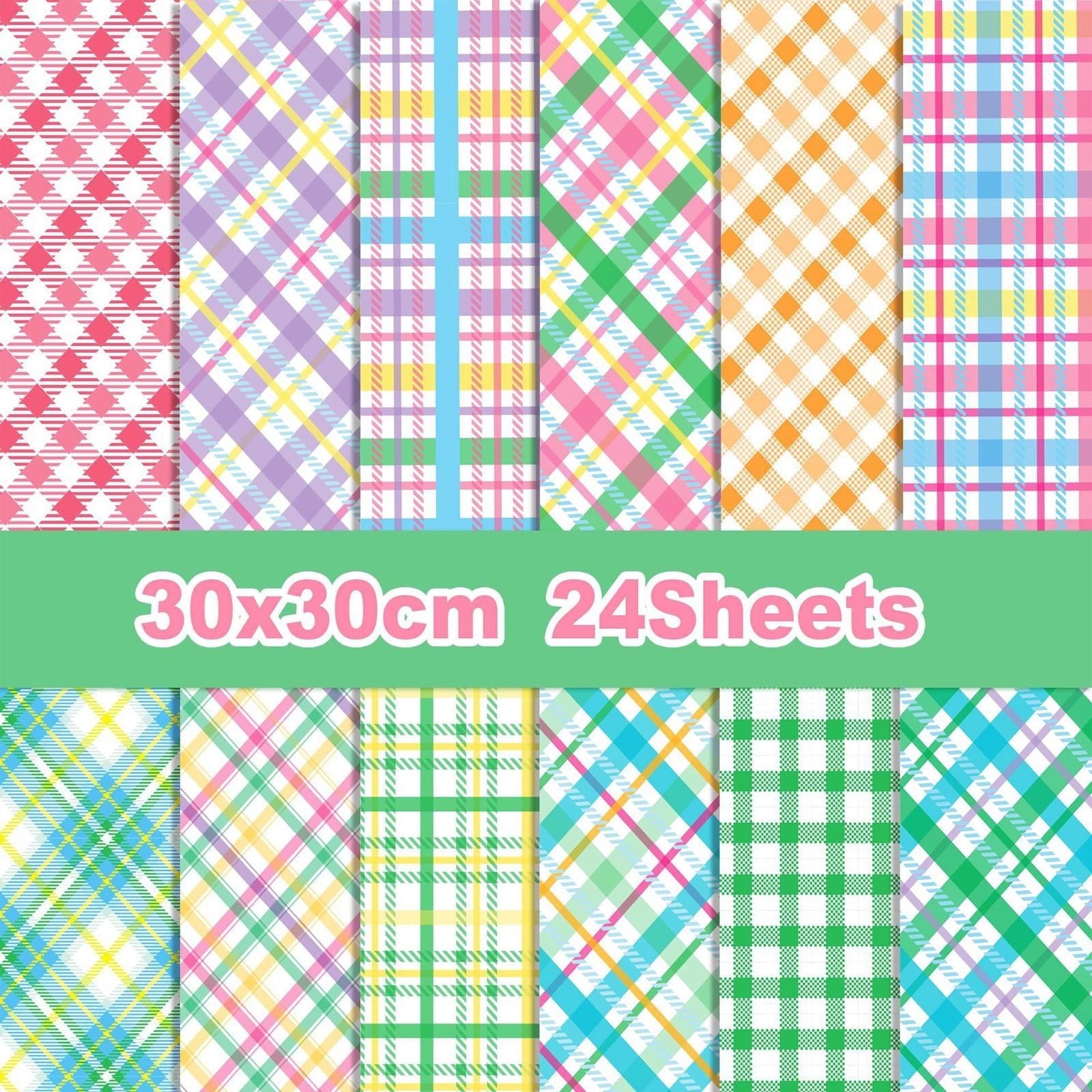 Scrap Coloring Paper 12'' x 12'' Scrapbook Paper, 24 Sheets Double Sided Printing Decorative ...