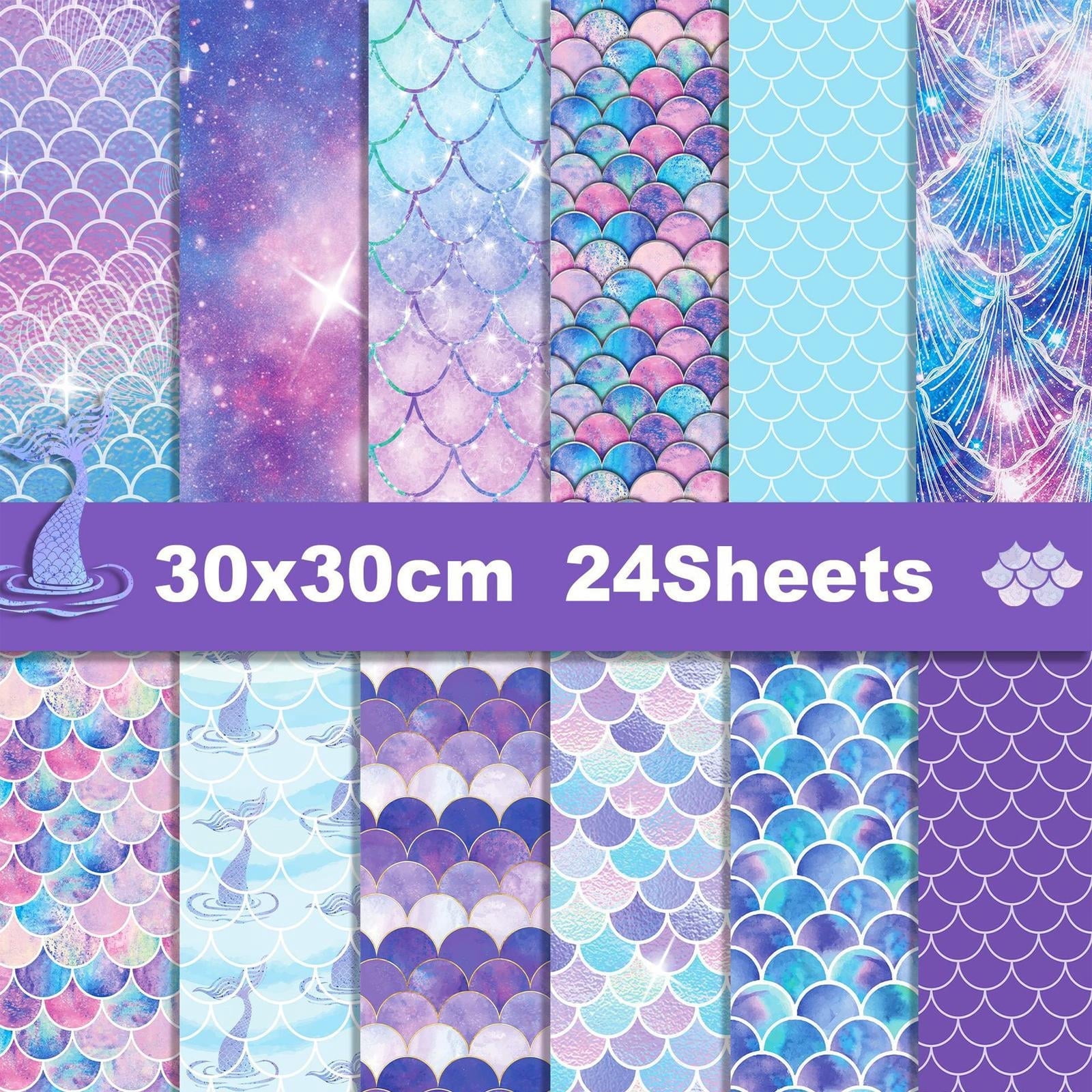 12'' x 12'' Scrapbook Paper, 24 Sheets Double Sided Printing Decorative ...