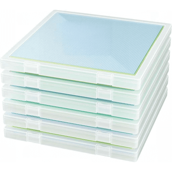 12 x 12 Scrapbook Paper Storage Box, 6 Pack, Portable Craft and Board Game Organizer Bestseling