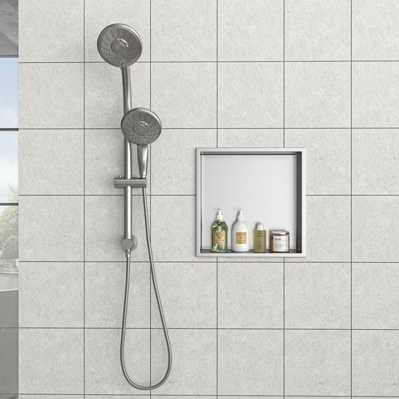 12" x 12" Stainless Steel Shower Niche, Brushed Nickel