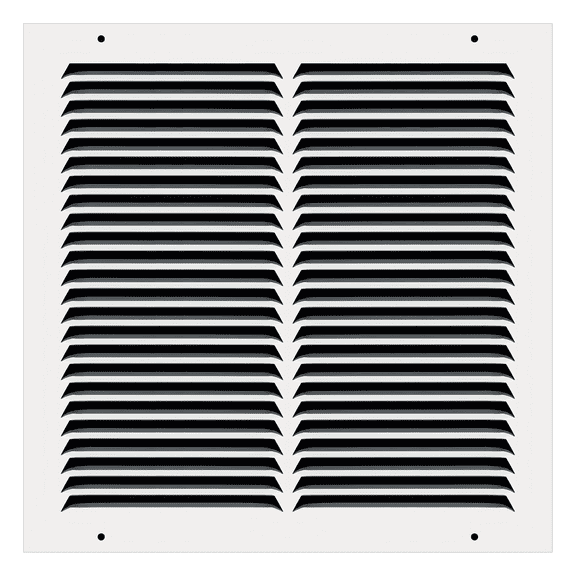 12" x 12" TruAire White Steel Wall Return Air Grille