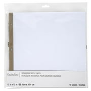 12" x 12" White Scrapbook Refill Pages by Recollections™, 10 Sheets