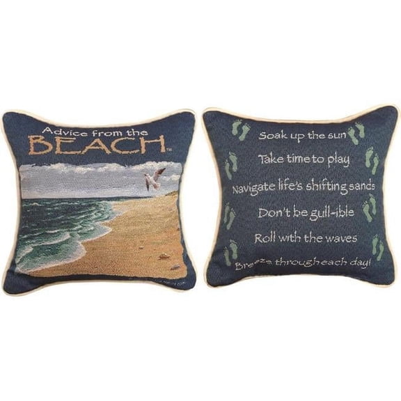 12 x 12 in. Advice From the Beach Pillow