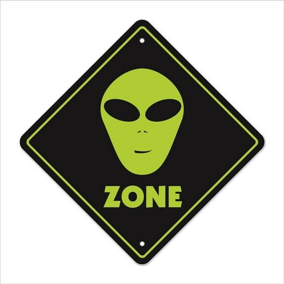 12 x 12 in. Alien Crossing Zone Xing Sign