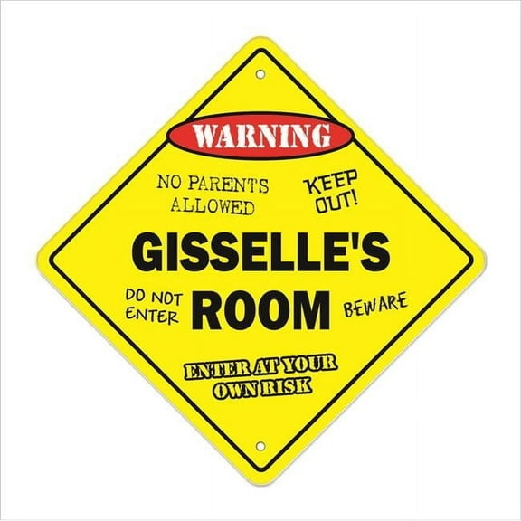 12 x 12 in. Crossing Zone Xing Room Sign - Gisselles