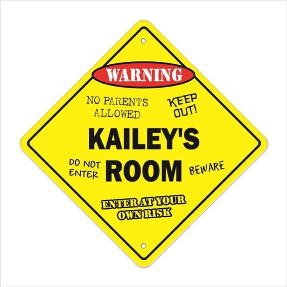 12 x 12 in. Crossing Zone Xing Room Sign - Kaileys