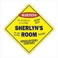 thumbnail image 1 of 12 x 12 in. Crossing Zone Xing Room Sign - Sherlyns, 1 of 1