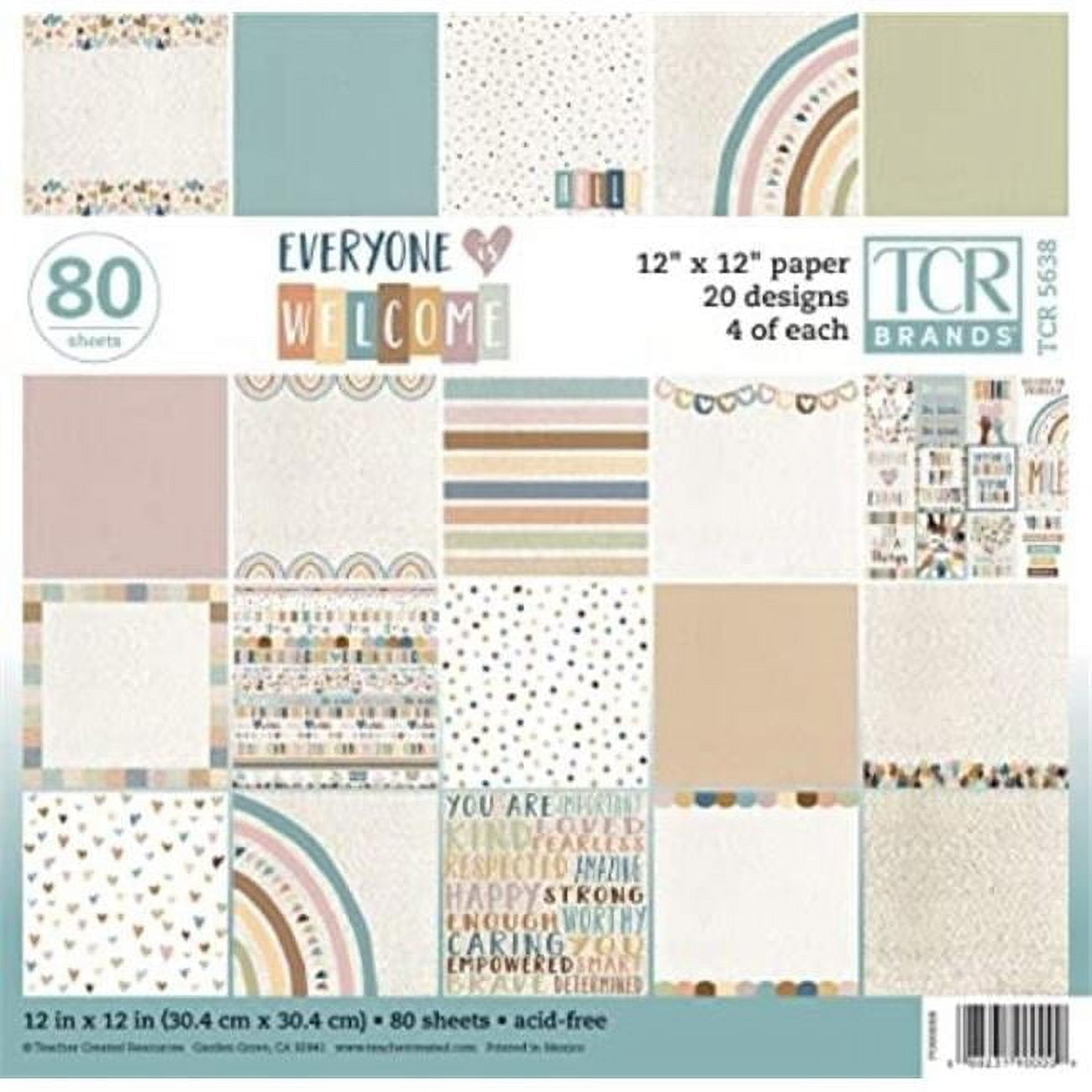 12 x 12 in. Everyone is Welcome Project Paper