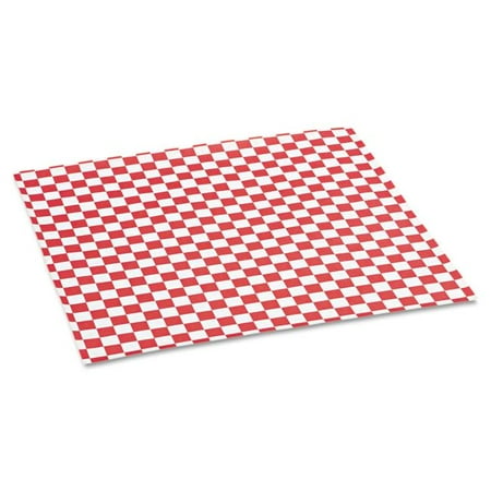 12 x 12 in. Grease-Resistant Paper Wraps & Liners, Red Check
