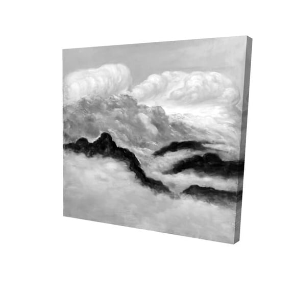 12 x 12 in. Grey Clouds-Print on Canvas