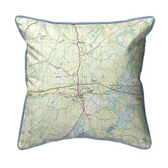 12 x 12 in. Logan Martin Lake, AL Nautical Map Small Corded Indoor & Outdoor Pillow