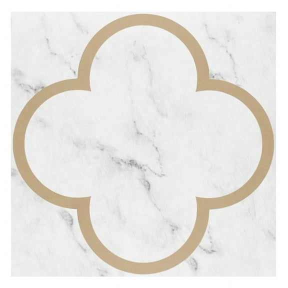12 x 12 in. Luxury Flooring Retro Self Adhesive Peel & Stick Vinyl Floor Tiles, Van Cleef