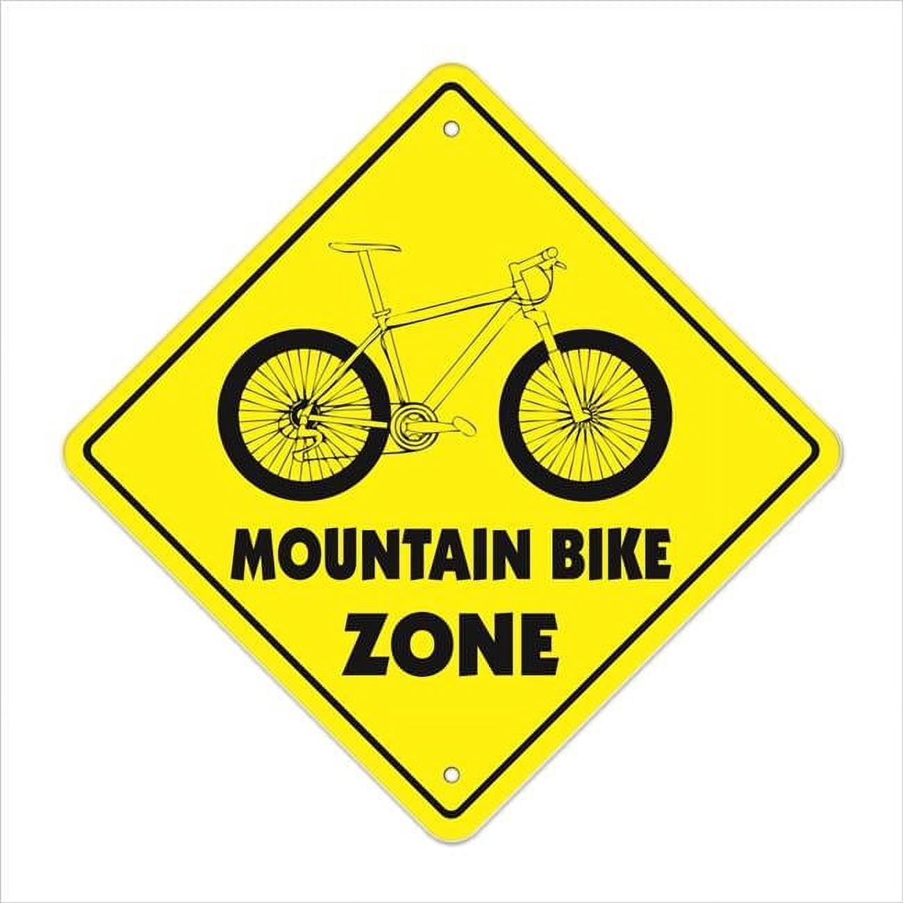 12 x 12 in. Mountain Bike Crossing Zone Xing Sign - Walmart.com