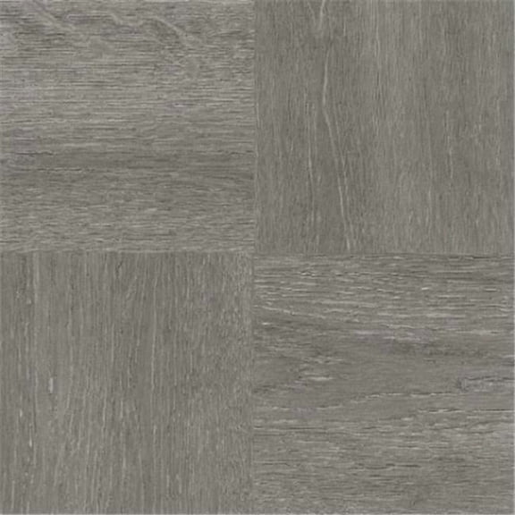 12 x 12 in. Nexus Charcoal Grey Wood Self Adhesive Vinyl Floor Tile - 20 Tiles by 20 sq. ft.