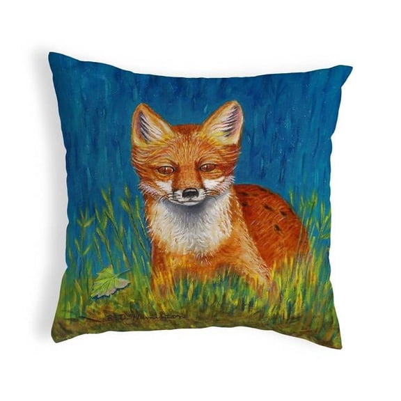 12 x 12 in. Red Fox Small No-Cord Pillow