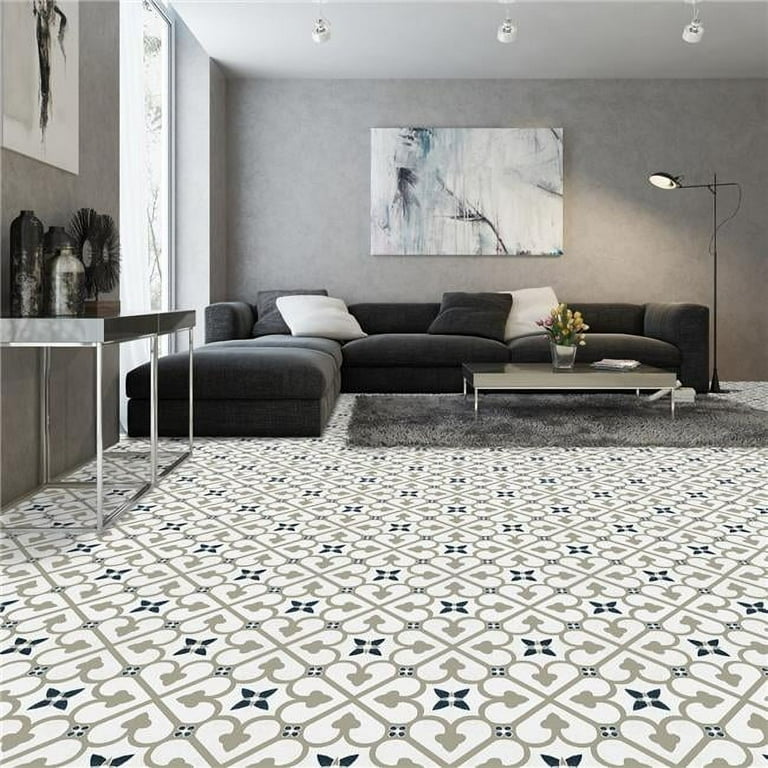 12 x 12 in. Retro Self Adhesive Vinyl Floor Tile, Clover