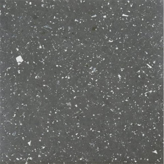 12 x 12 in. Sterling Black Speckled Granite Self Adhesive Vinyl Floor Tile - 20 Tiles by 20 sq. ft.