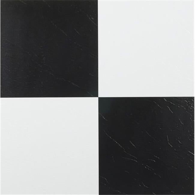 Achim Tivoli Black and White 12-in x 12-in Peel and Stick Vinyl Tile Flooring (45-sq ft) Achim Tivoli Black and White 12-in x 12-in Peel and Stick Vinyl Tile Flooring (45-sq ft)