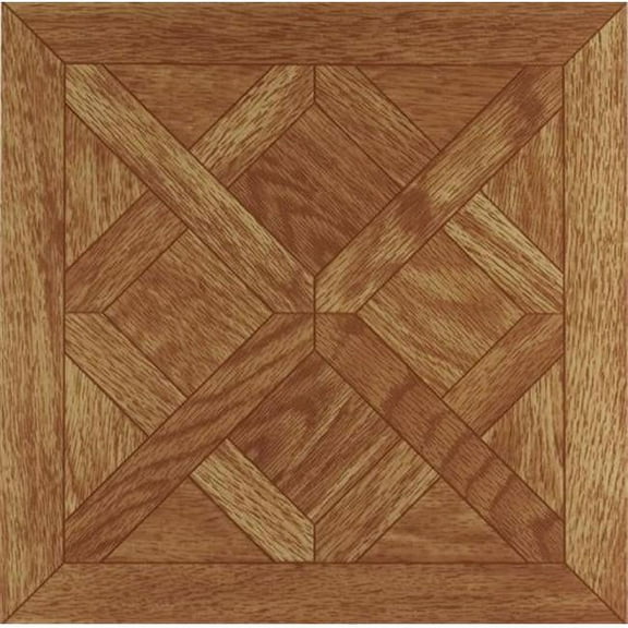 12 x 12 in. Tivoli Classic Parquet Oak Self Adhesive Vinyl Floor Tile - 45 Tiles by 45 sq. ft.
